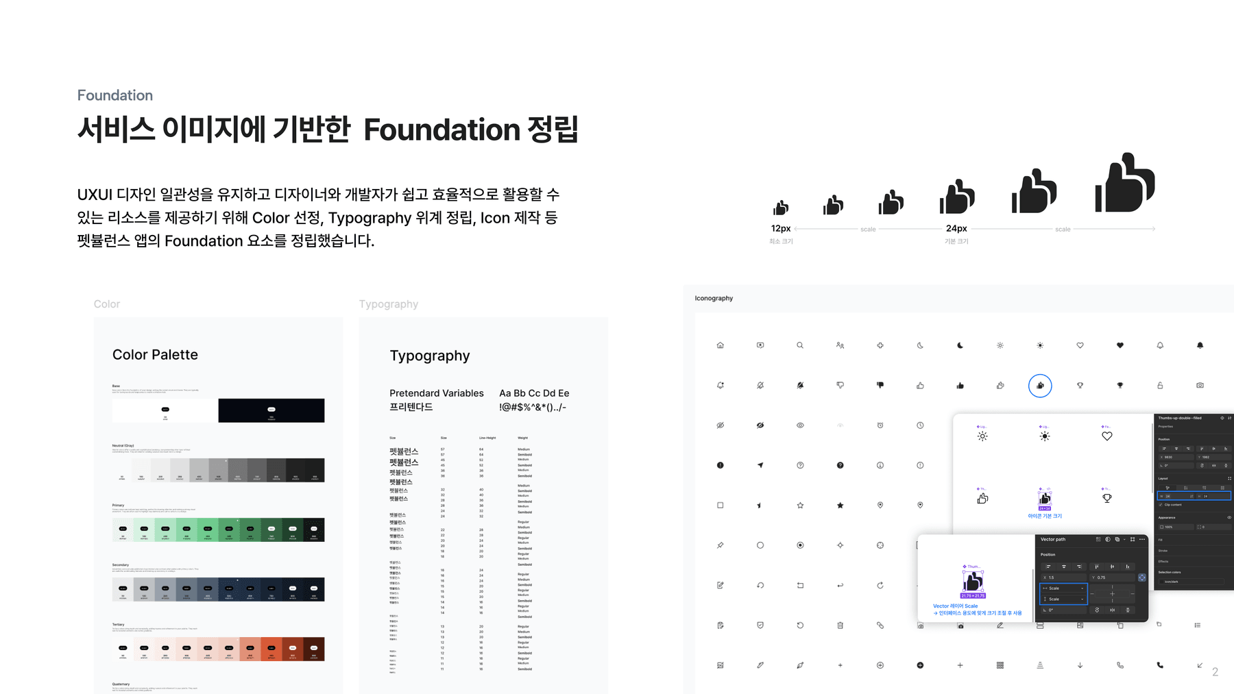 펫뷸런스 Foundation - Color Palette, Typography, Iconography